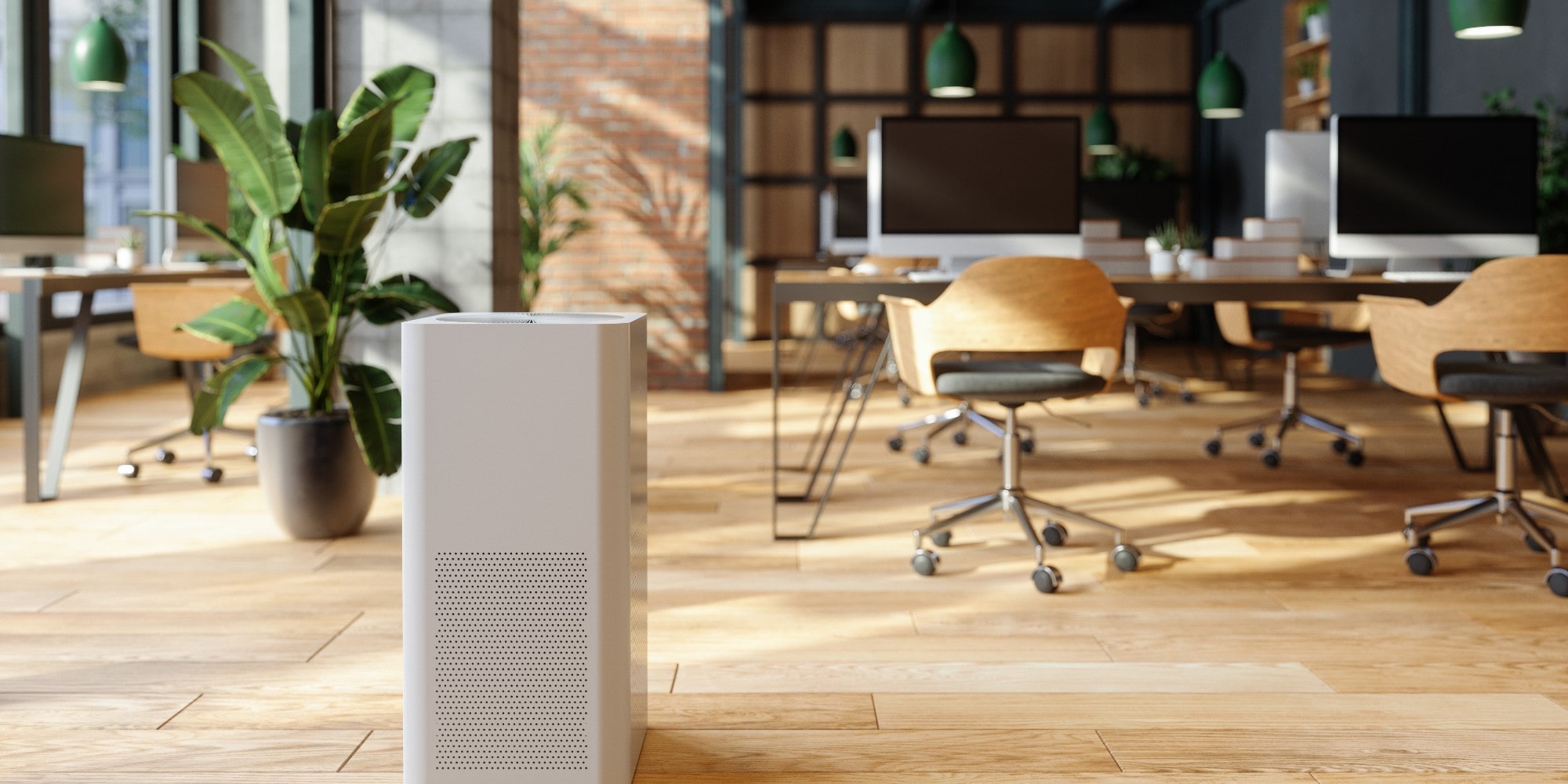 Air Quality control air scrubber in an office