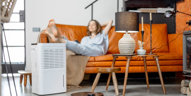 Clean air purifier in a home.