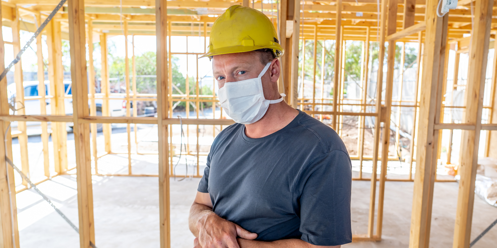 Safety PPE on a construction site